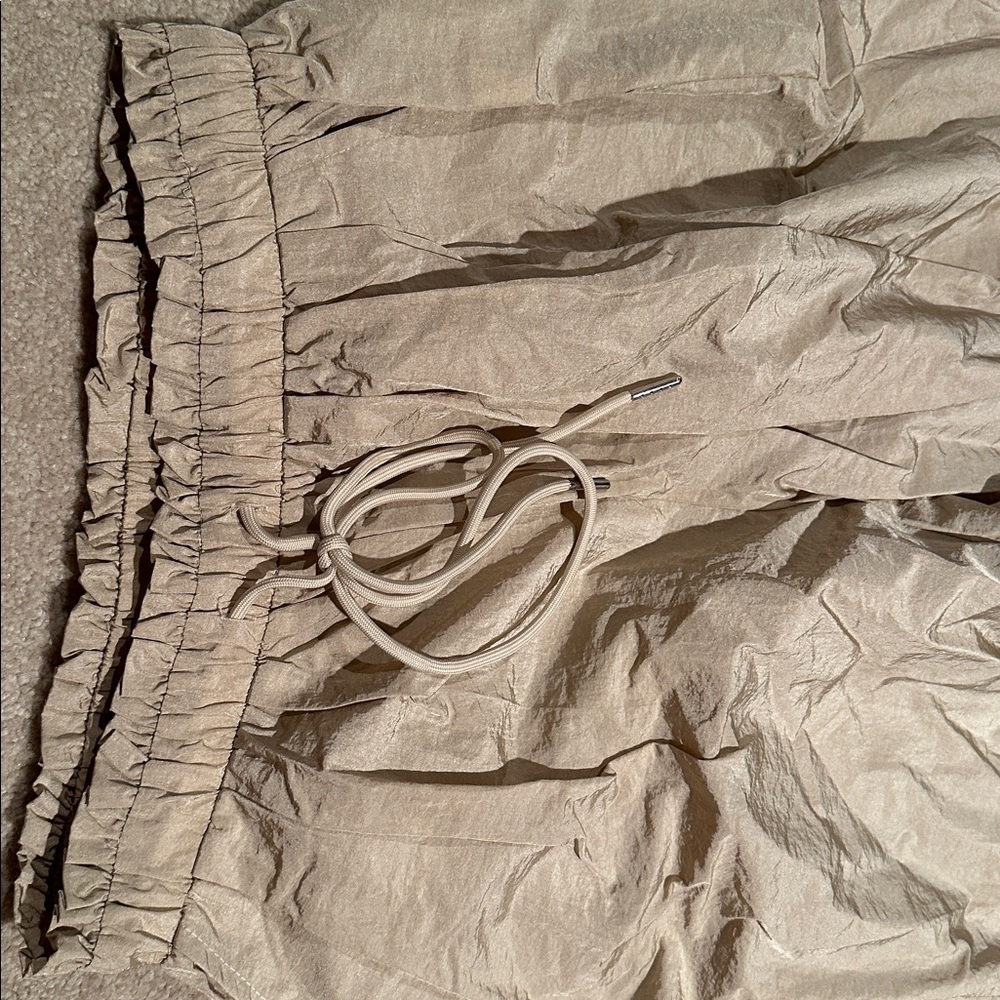 Beige Drawstring Pants - image 2